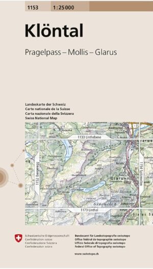 topografische wandelkaart CH-1153  Klöntal [2021] 9783302011530  Bundesamt / Swisstopo LKS 1:25.000 Midden/Oost-Zw.  Wandelkaarten Midden- en Oost-Zwitserland