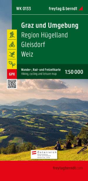 WK-133  Graz und Umg. wandelkaart 1:50.000 9783707919752  Freytag & Berndt WK 1:50.000  Wandelkaarten Karinthië