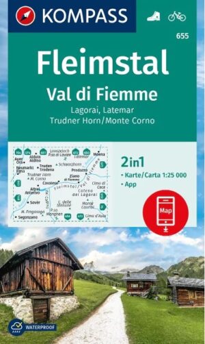 Kompass wandelkaart KP-655 Fleimstal / Val die Fiemme 1:25.000 9783991540342  Kompass Wandelkaarten KP25 Zuid-Tirol, Dolomieten  Wandelkaarten Zuid-Tirol, Dolomieten