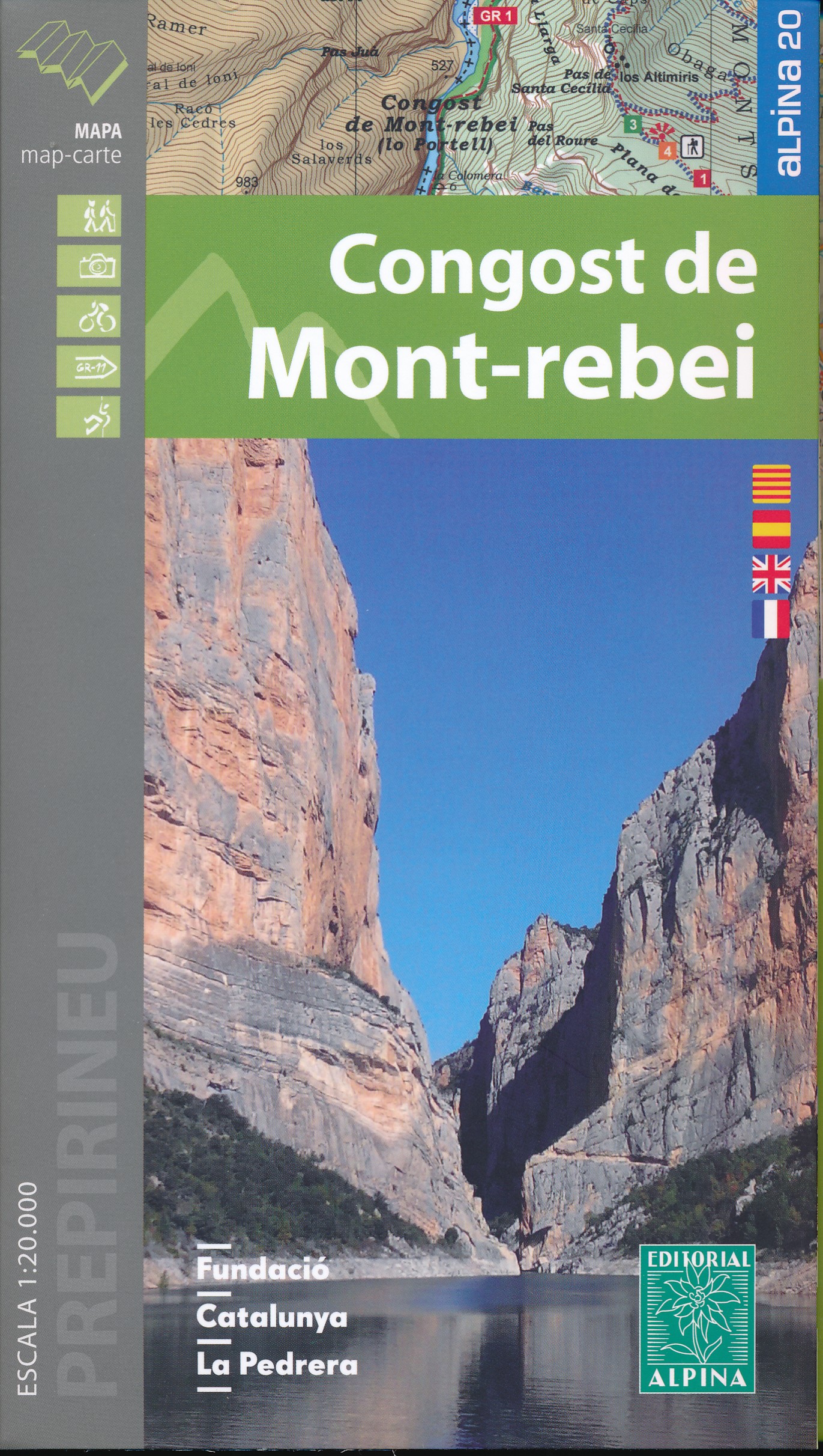 wandelkaart Congost de Mont Rebei 1:20.000 9788480908115 Editorial Alpina Wandelkaarten Spaanse Pyreneeën wandelkaart Congost de Mont Rebei 1:20.000 9788480908115 Editorial Alpina Wandelkaarten Spaanse Pyreneeën