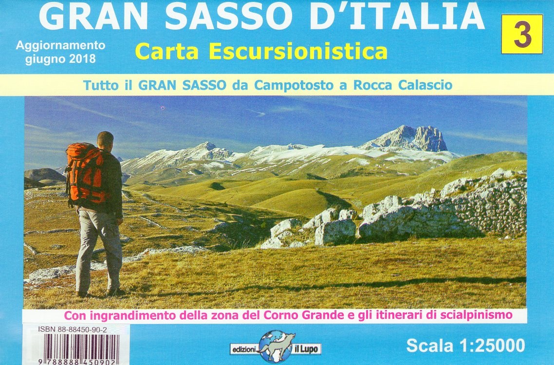Gran Sasso d'Italia wandelkaart 1:25.000 9788888450902 Edizioni Il Lupo Wandelkaarten Abruzzen en Molise Gran Sasso d'Italia wandelkaart 1:25.000 9788888450902 Edizioni Il Lupo Wandelkaarten Abruzzen en Molise