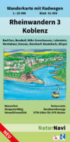 NaturNavi 41-558 wandelkaart Rheinwandern 3 (Koblenz) 1:25.000 9783960991137  NaturNavi Wanderkarten mit Radwegen  Wandelkaarten Mittelrhein, Lahn, Westerwald
