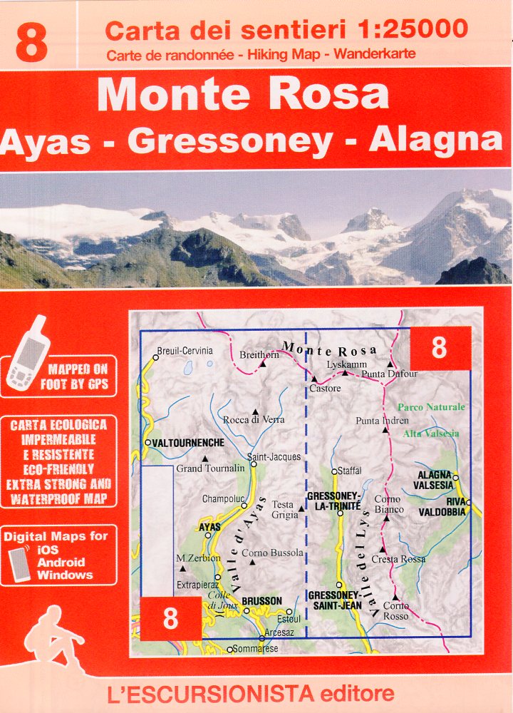 ESC-08 Monte Rosa | wandelkaart 1:25.000 9791280163134 Escursionista Carta dei Sentieri 1:25.000 Wandelkaarten Aosta, Gran Paradiso ESC-08 Monte Rosa | wandelkaart 1:25.000 9791280163134 Escursionista Carta dei Sentieri 1:25.000 Wandelkaarten Aosta, Gran Paradiso