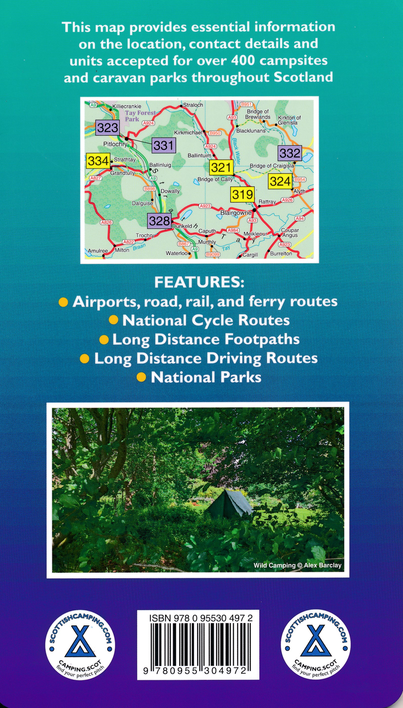 Scotland - Campsites and Caravan Parks Map 9780955304972 Scottish Camping.Com Ltd Campinggidsen Schotland Scotland - Campsites and Caravan Parks Map 9780955304972 Scottish Camping.Com Ltd Campinggidsen Schotland