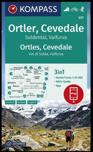Kompass wandelkaart KP-077 Ortler, Cevedale 1:25.000 9783991214588  Kompass Wandelkaarten KP25 Zuid-Tirol, Dolomieten  Wandelkaarten Zuid-Tirol, Dolomieten