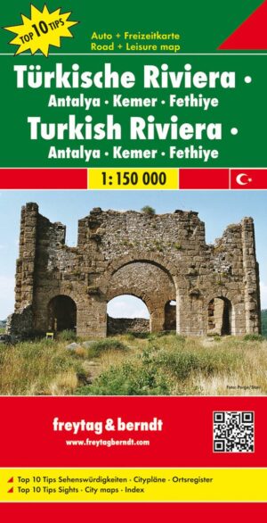 Turkse Riviera: Kemer | autokaart, wegenkaart 1:150.000 9783707903300  Freytag & Berndt   Landkaarten en wegenkaarten Middellandse Zeekust Turkije