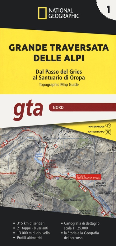 GTA 1: Nord - Grande Traversata delle Alpi | wandelatlas GTA, deel NOORD 9788869855344 Geo4Map National Geographic Meerdaagse wandelroutes, Wandelgidsen, Wandelkaarten Turijn, Piemonte GTA 1: Nord - Grande Traversata delle Alpi | wandelatlas GTA, deel NOORD 9788869855344 Geo4Map National Geographic Meerdaagse wandelroutes, Wandelgidsen, Wandelkaarten Turijn, Piemonte