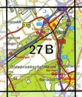 27B Wezep topografische wandelkaart 1:25.000 TK25.27B  Kadaster / Geo-Informatie Top. kaarten Gelderland  Wandelkaarten Arnhem en de Veluwe