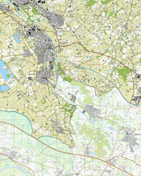 41C  Ulft topografische wandelkaart 1:25.000 TK25.41C  Kadaster / Geo-Informatie Top. kaarten Gelderland  Wandelkaarten Gelderse IJssel en Achterhoek