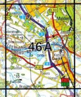 46A  Cuyk topografische wandelkaart 1:25.000 TK25.46A  Kadaster / Geo-Informatie Top. kaarten Gelderland  Wandelkaarten Nijmegen en het Rivierengebied, Noord-Brabant