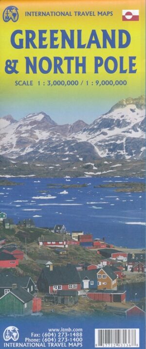 ITM Greenland | landkaart 1:3.000.000 / 9.000.000 9781771293228  International Travel Maps   Landkaarten en wegenkaarten Groenland