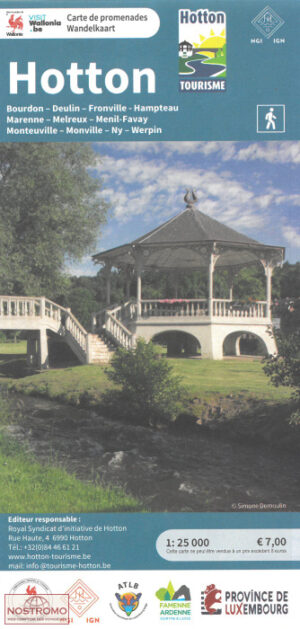 wandelkaart Hotton e.o. 1:25.000 9789462355927  NGI / VVV NGI / VVV wandelkaarten  Wandelkaarten Wallonië (Ardennen)