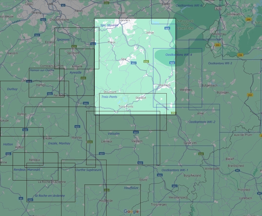 wandelkaart Jalhay, Spa, Stavelot, Theux, Stoumont , Francorchamps 1:25.000 9789462356276 NGI / VVV NGI / VVV wandelkaarten Wandelkaarten Wallonië (Ardennen) wandelkaart Jalhay, Spa, Stavelot, Theux, Stoumont , Francorchamps 1:25.000 9789462356276 NGI / VVV NGI / VVV wandelkaarten Wandelkaarten Wallonië (Ardennen)