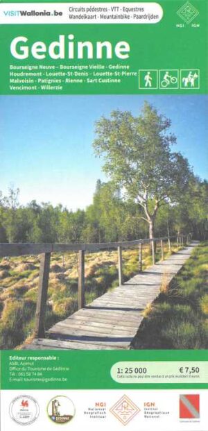 wandelkaart Gedinne  1:25.000 9789462356313  NGI / VVV NGI / VVV wandelkaarten  Wandelkaarten Wallonië (Ardennen)