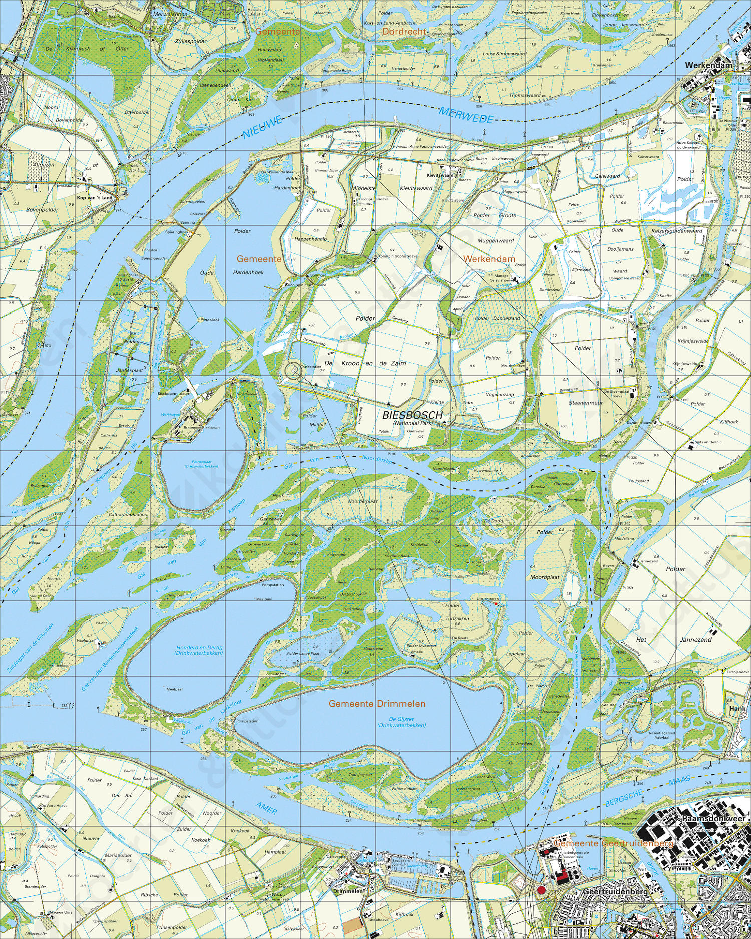 44B Biesbosch topografische wandelkaart 1:25.000 TK25.44B Kadaster / Geo-Informatie Top. kaarten Brabant Wandelkaarten Noord-Brabant 44B Biesbosch topografische wandelkaart 1:25.000 TK25.44B Kadaster / Geo-Informatie Top. kaarten Brabant Wandelkaarten Noord-Brabant