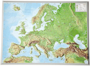 Reliëfkaart Europa 39 x 29 cm 4251405901225  Georelief   Wandkaarten Europa
