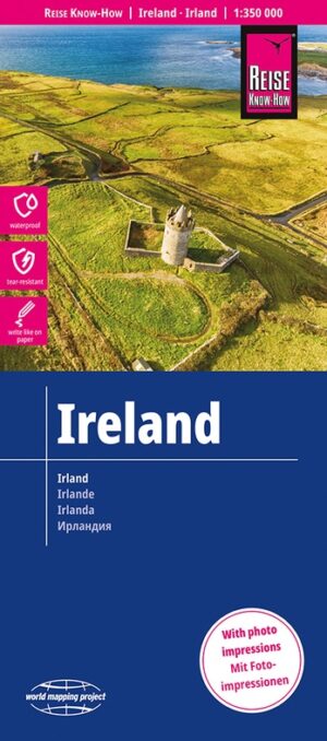 Ierland landkaart, wegenkaart 1:350.000 9783831773473  Reise Know-How Verlag WMP, World Mapping Project  Landkaarten en wegenkaarten Ierland