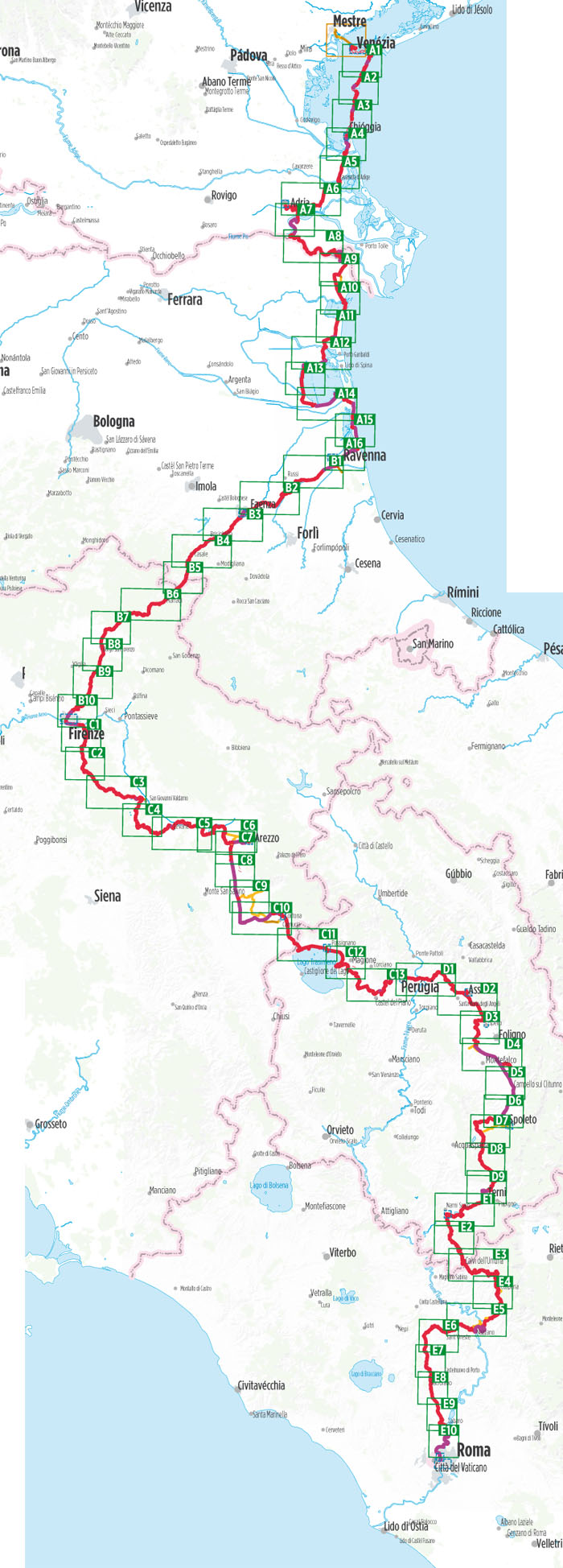 Bikeline Radfernweg Venedig-Rom | fietsgids 9783850007764 Esterbauer Bikeline Fietsgidsen, Meerdaagse fietsvakanties Italië Bikeline Radfernweg Venedig-Rom | fietsgids 9783850007764 Esterbauer Bikeline Fietsgidsen, Meerdaagse fietsvakanties Italië