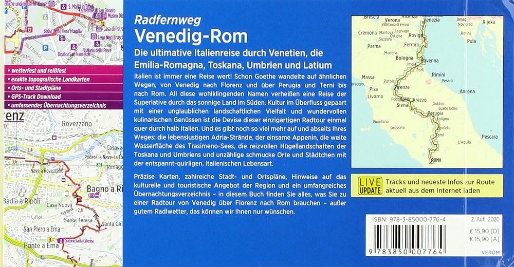 Bikeline Radfernweg Venedig-Rom | fietsgids 9783850007764 Esterbauer Bikeline Fietsgidsen, Meerdaagse fietsvakanties Italië Bikeline Radfernweg Venedig-Rom | fietsgids 9783850007764 Esterbauer Bikeline Fietsgidsen, Meerdaagse fietsvakanties Italië
