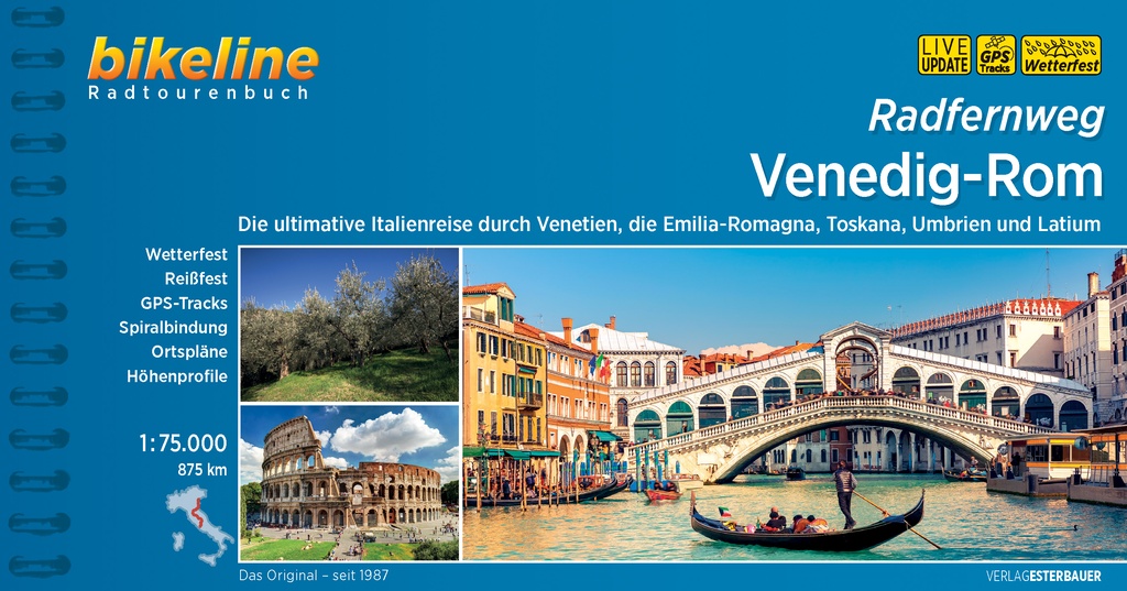 Bikeline Radfernweg Venedig-Rom | fietsgids 9783850007764 Esterbauer Bikeline Fietsgidsen, Meerdaagse fietsvakanties Italië Bikeline Radfernweg Venedig-Rom | fietsgids 9783850007764 Esterbauer Bikeline Fietsgidsen, Meerdaagse fietsvakanties Italië