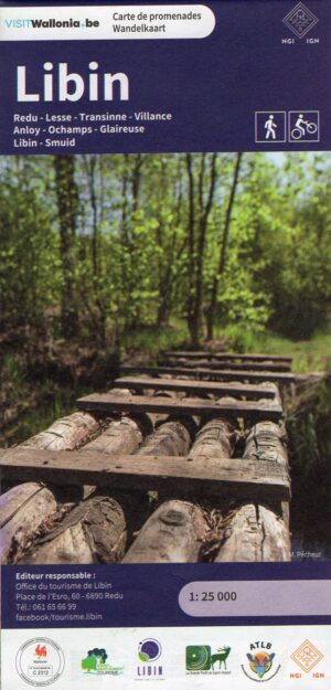 wandelkaart Libin e.o. 1:25.000 9789462356375  NGI / VVV NGI / VVV wandelkaarten  Wandelkaarten Wallonië (Ardennen)
