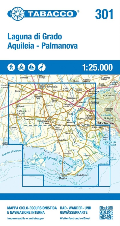 TAB-301 Laguna di Grado - Aquileia - Palmanova | Tabacco wandelkaart 9788883151804 Tabacco Tabacco 1:25.000 Wandelkaarten Veneto, Friuli TAB-301 Laguna di Grado - Aquileia - Palmanova | Tabacco wandelkaart 9788883151804 Tabacco Tabacco 1:25.000 Wandelkaarten Veneto, Friuli