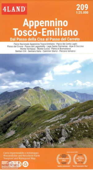 IM-209  Apennino Tosco-Emiliano wandelkaart 1:25.000 9791280496140  Idea Montagna 4LAND  Wandelkaarten Toscane, Florence