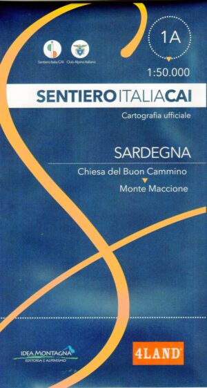 CAI Sentiero Italia-kaart n. 1A – SARDINIË 1:50.000 9791280496324  Idea Montagna   Meerdaagse wandelroutes, Wandelkaarten Sardinië
