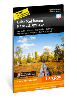 CAL-015  Urho Kekkosen kansallispuisto wandelkaart 1:50.000 9789186773724  Calazo Calazo Fins Lapland  Wandelkaarten Fins Lapland