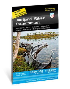 CAL-027  Inarijärvi Vätsäri Tsarmitunturi 1:25.000/1:100.000 9789188335692  Calazo Calazo Fins Lapland  Wandelkaarten Fins Lapland