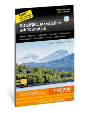 CAL-056  Kittelfjäll, Marsfjällen & Klimpfjäll wandelkaart 1:50.000 9789188779977  Calazo Calazo Zweeds Lapland  Wandelkaarten Midden Zweden
