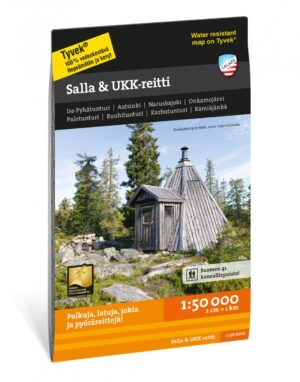 CAL-032  Salla & UKK-reitti wandelkaart 1:50.000 9789189371927  Calazo Calazo Fins Lapland  Wandelkaarten Fins Lapland