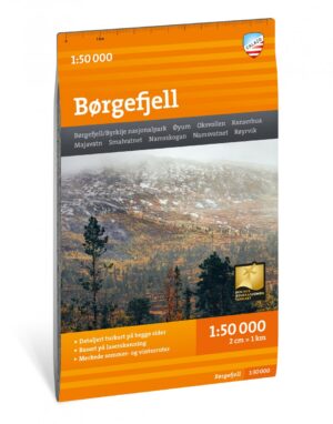 CAL-055  Børgefjell wandelkaart 1:50.000 9789189541627  Calazo Calazo Noorwegen noord  Wandelkaarten Midden-Noorwegen