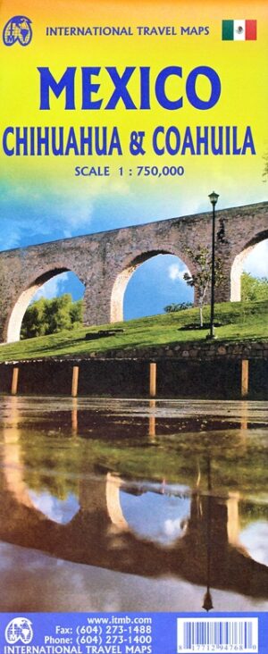 ITM Mexico: Chihuahua & Coahuila States | landkaart, autokaart  Noord-Mexico 1:750.000 9781771294768  International Travel Maps   Landkaarten en wegenkaarten Mexico