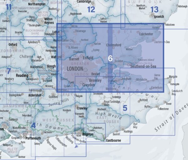 Cycle Map 06  London and Essex  1:100.000 9781904207757  Cordee Cycle Maps UK  Fietskaarten Oost-Engeland