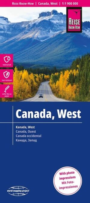 Canada, West- | landkaart, wegenkaart 1:1.900.000 9783831773053  Reise Know-How Verlag WMP, World Mapping Project  Landkaarten en wegenkaarten West-Canada