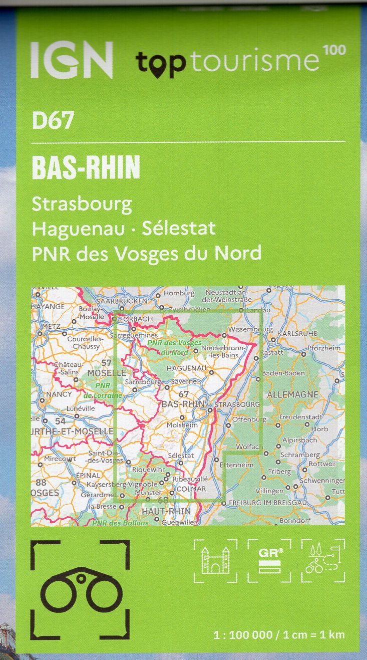 TCD-67 Bas-Rhin, Strasbourg | overzichtskaart / fietskaart 1:100.000 9782758553199 IGN TOP 100 Départemental Fietskaarten, Landkaarten en wegenkaarten Vogezen TCD-67 Bas-Rhin, Strasbourg | overzichtskaart / fietskaart 1:100.000 9782758553199 IGN TOP 100 Départemental Fietskaarten, Landkaarten en wegenkaarten Vogezen
