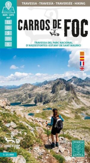 wandelkaart Carros de Foc 1:25.000 9788470110993  Editorial Alpina   Meerdaagse wandelroutes, Wandelkaarten Catalonië