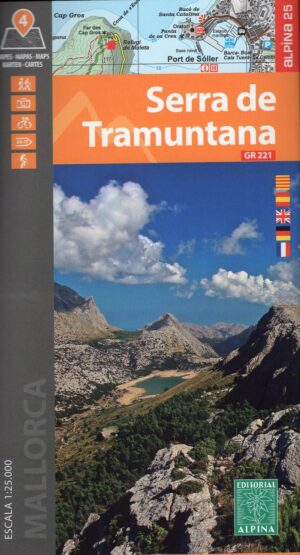 wandelkaart Serra de Tramuntana (Mallorca) 9788470111006  Editorial Alpina   Meerdaagse wandelroutes, Wandelkaarten Mallorca