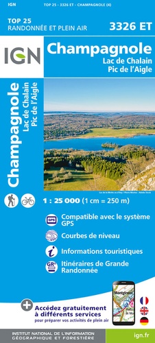 wandelkaart 3326ET Champagnole 1:25.000 9782758555919 IGN IGN 25 Jura (F) Wandelkaarten Franse Jura wandelkaart 3326ET Champagnole 1:25.000 9782758555919 IGN IGN 25 Jura (F) Wandelkaarten Franse Jura