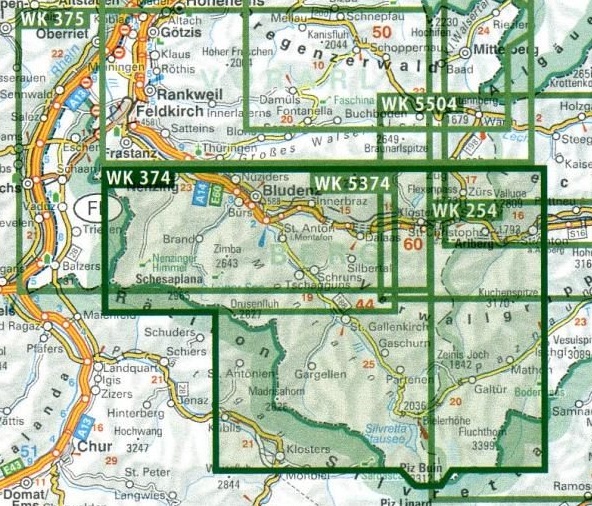 WK-374 Montafon, Silvretta, Hochalpenstrasse, Piz Buin 9783707923384 Freytag & Berndt WK 1:50.000 Wandelkaarten Vorarlberg WK-374 Montafon, Silvretta, Hochalpenstrasse, Piz Buin 9783707923384 Freytag & Berndt WK 1:50.000 Wandelkaarten Vorarlberg