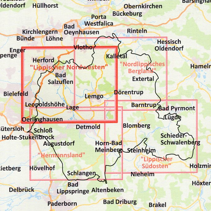 Land des Hermann: Lippischer Nordwesten| wandelkaart 1:25.000 9783897103368 Bonifatius Wandelkaarten Teutoburger Woud & Ostwestfalen Land des Hermann: Lippischer Nordwesten| wandelkaart 1:25.000 9783897103368 Bonifatius Wandelkaarten Teutoburger Woud & Ostwestfalen