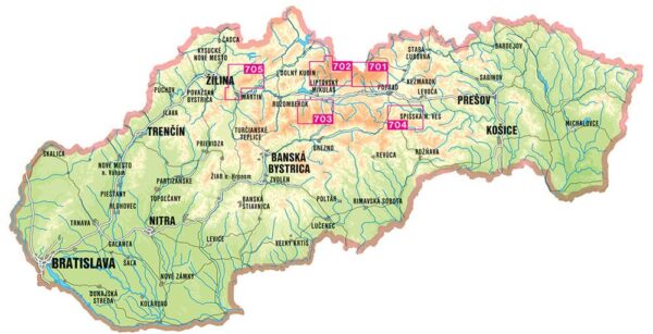 SHO-702 Západné Tatry wandelkaart Westelijke Tatra 1:25.000 9788072247769  SHOCart   Wandelkaarten Slowakije