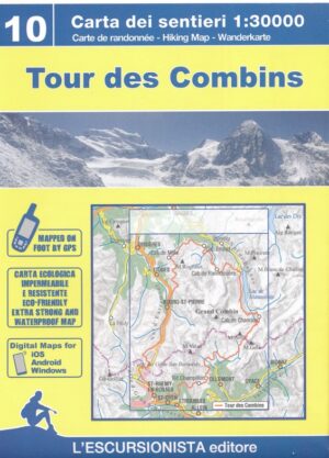 Tour des Combins - wandelkaart 1:30.000 9791280163141  Escursionista   Wandelkaarten Aosta, Gran Paradiso, Wallis