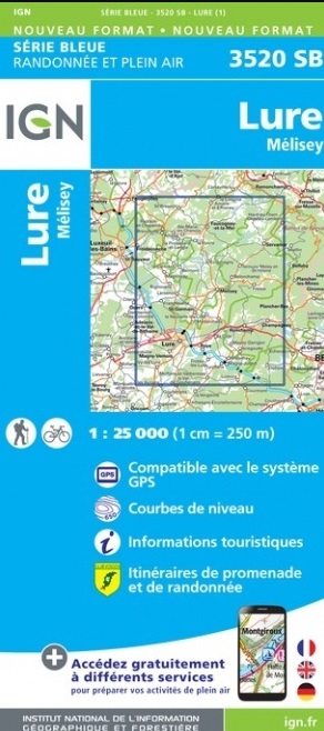 SB-3520 Lure / Mélisey | wandelkaart 1:25.000 9782758549703  IGN IGN 25 Vogezen  Wandelkaarten Vogezen
