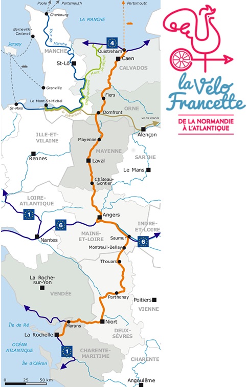 La vélo Francette de la Normandie à l'Atlantique 9782844665348 Nicolas Moreau-Delacquis, Patrick Mérienne Ouest France Guides à Vélo Fietsgidsen, Meerdaagse fietsvakanties Normandië, Vendée, Charente La vélo Francette de la Normandie à l'Atlantique 9782844665348 Nicolas Moreau-Delacquis, Patrick Mérienne Ouest France Guides à Vélo Fietsgidsen, Meerdaagse fietsvakanties Normandië, Vendée, Charente