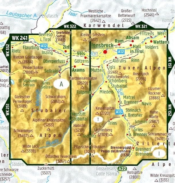 WK-241 Innsbruck,Stubai,Sellrain,Brenner wandelkaart 1:50.000 9783707920529 Freytag & Berndt WK 1:50.000 Wandelkaarten Tirol WK-241 Innsbruck,Stubai,Sellrain,Brenner wandelkaart 1:50.000 9783707920529 Freytag & Berndt WK 1:50.000 Wandelkaarten Tirol