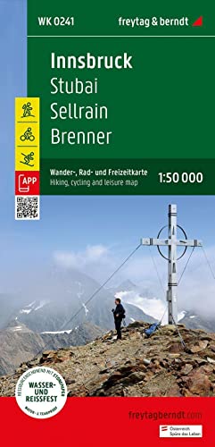 WK-241  Innsbruck,Stubai,Sellrain,Brenner wandelkaart 1:50.000 9783707920529  Freytag & Berndt WK 1:50.000  Wandelkaarten Tirol