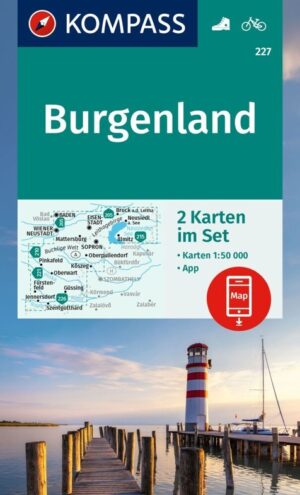 Kompass wandelkaart KP-227 Burgenland 1:50.000 9783991540724  Kompass Wandelkaarten Kompass Oostenrijk  Wandelkaarten Oberösterreich, Niederösterreich, Burgenland