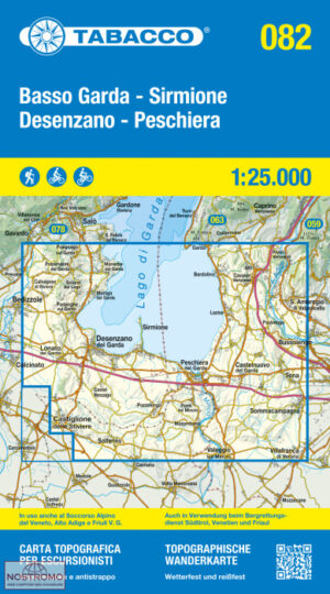 TAB-082  Basso Garda / Sirmione / Desenzano / Peschiera | Tabacco wandelkaart 9788883151934  Tabacco Tabacco 1:25.000  Wandelkaarten Gardameer